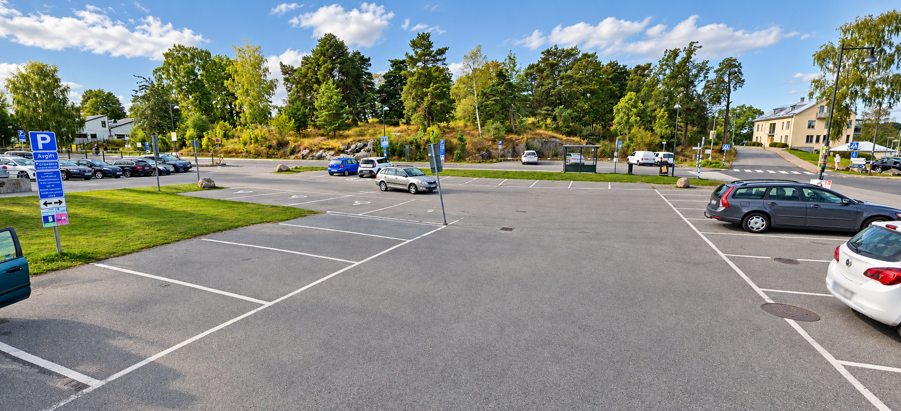 Parking at Gustavsberg Health Center